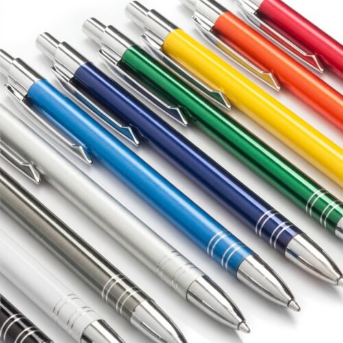 Werbekugelschreiber Metall mit Gravur | MODELL B | SLIM